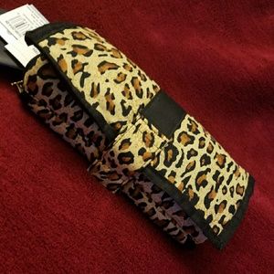 NWT cheetah print travel jewelry roll